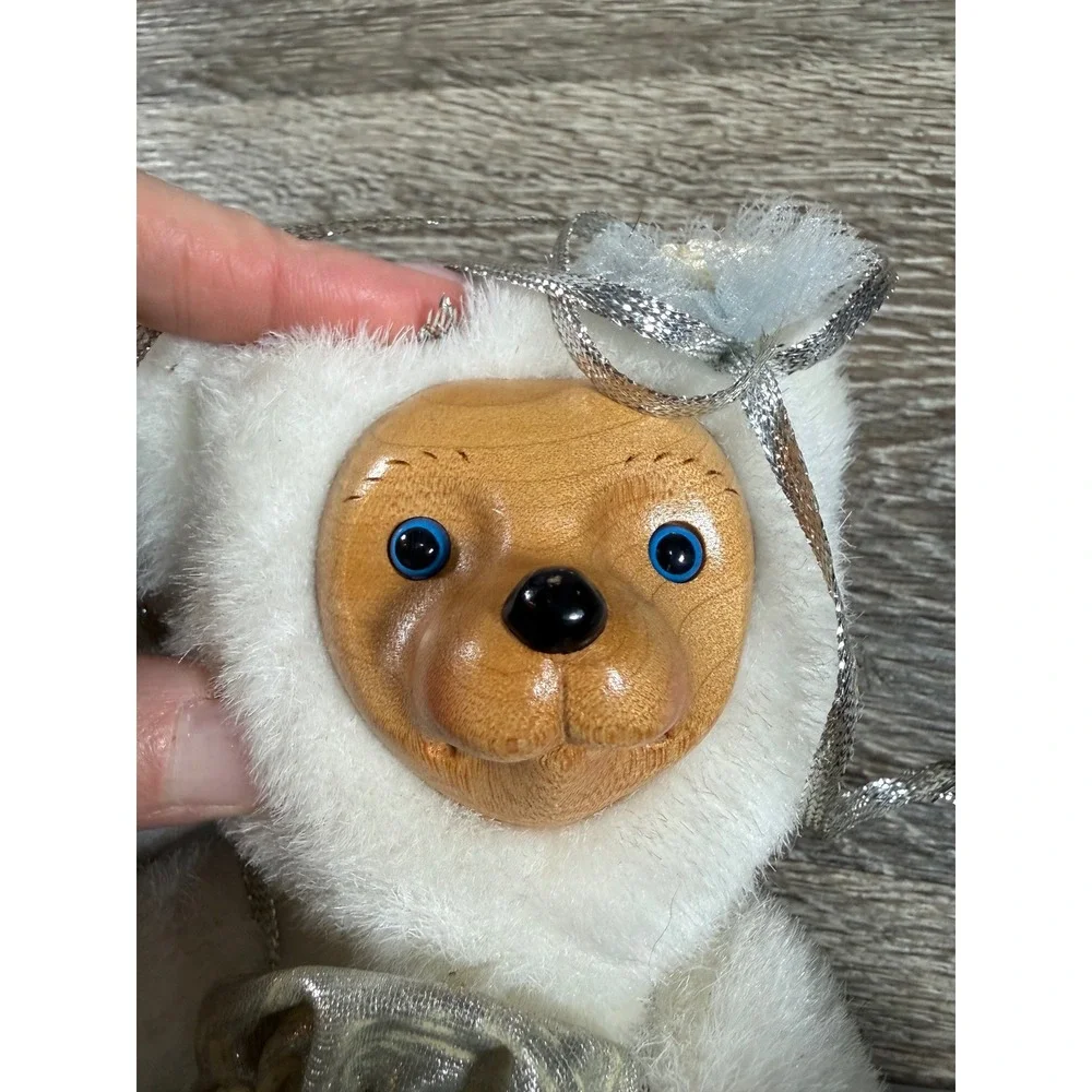 Raikes Bears Winter Flower Fairy Wooden Face Plush Robert Raikes Applause 8 Inch